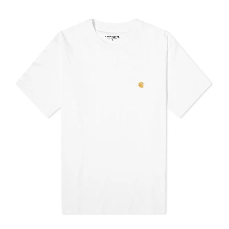 カーハート Tシャツ メンズ 正規販売店 CARHARTT WIP 半袖Tシャツ ロゴTシャツ SHORT SLEEVE CHASE T-SHIRT WHITE/GOLD I026391 00RXX | Carhartt | 04