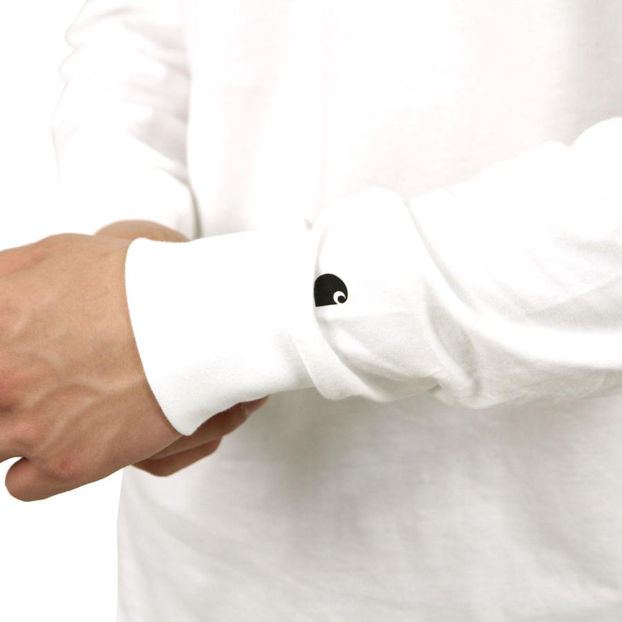 カーハート Tシャツ メンズ 正規販売店 CARHARTT WIP 無地ロンT 長袖Tシャツ LONG SLEEVE BASE T-SHIRT WHITE/BLACK I026265 00AXX | Carhartt | 06