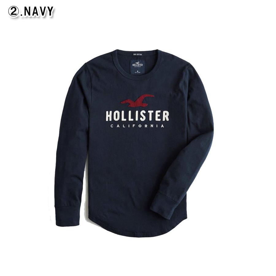 10%OFFクーポンセール 【利用期間 5/15 0:00〜5/15 23:59】 ホリスター Tシャツ HOLLISTER 正規品 メンズ クルーネック ロゴ ロンT 長袖Tシャツ カーブヘム｜mixon｜15