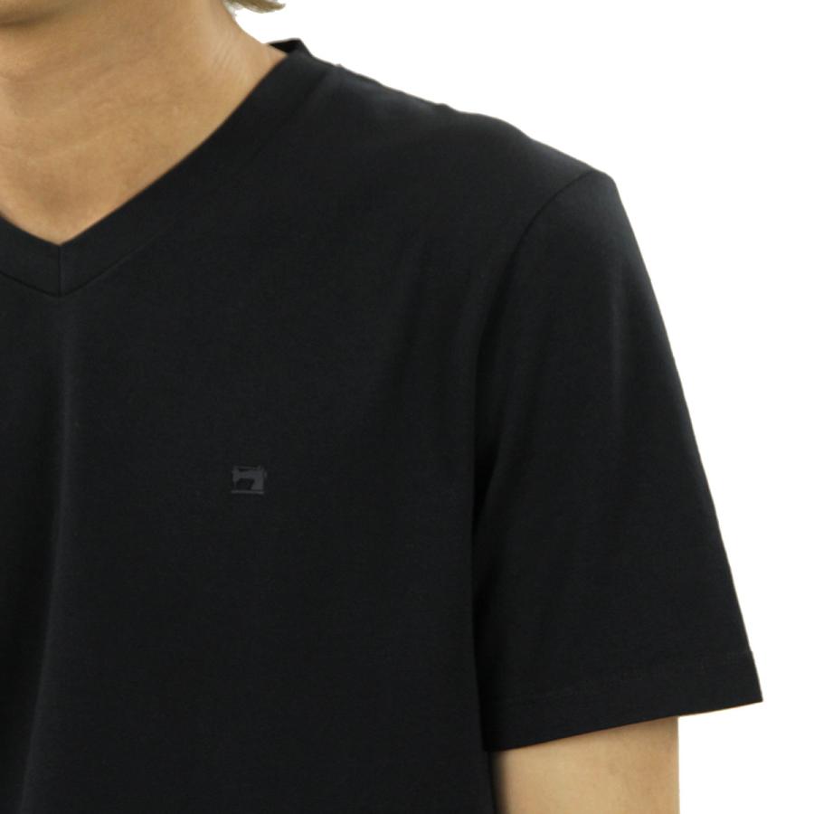 スコッチアンドソーダ Tシャツ メンズ 正規販売店 SCOTCH＆SODA VネックTシャツ 半袖コットンTシャツ BASIC NOS V-NECK COTTON TEE 155896 0008 BLACK｜mixon｜06