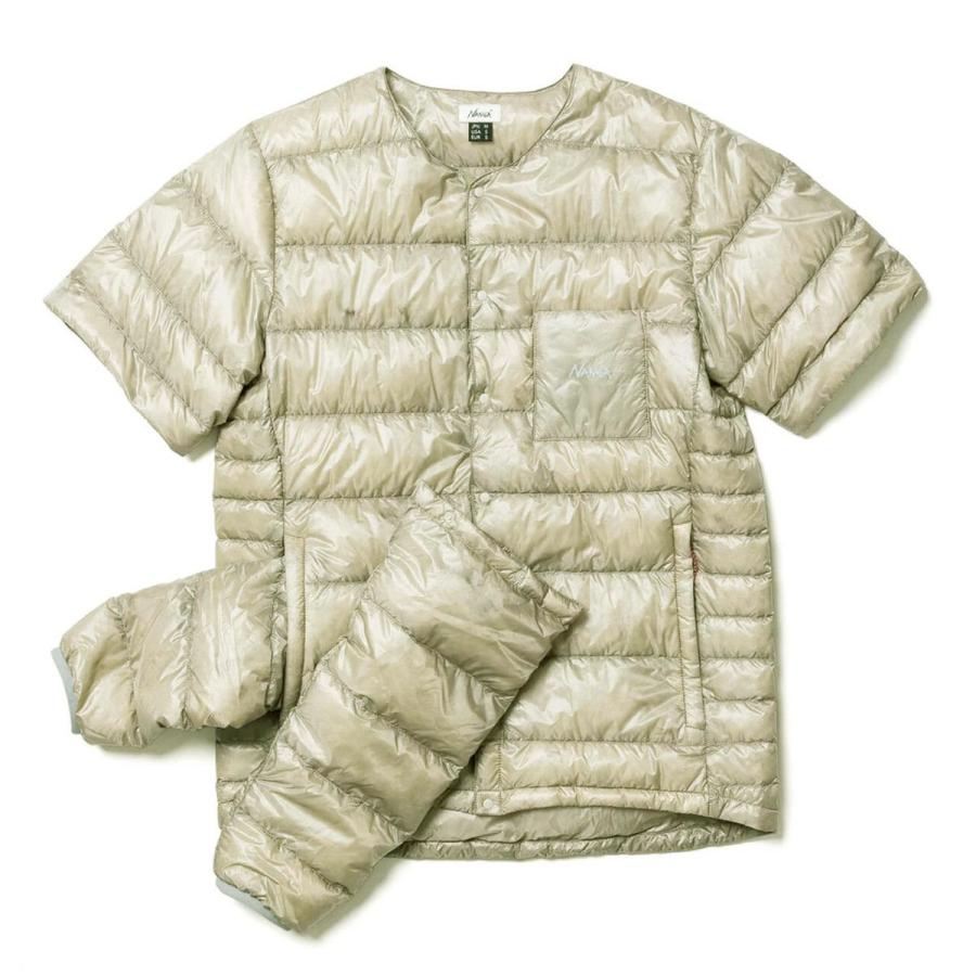 ナンガ メンズ ダウンカーディガン 正規販売店 NANGA インナーダウン ダウンTシャツ INNER DOWN DETACHABLE SLEEVE CARDIGAN DS ND2441-1A901 BEG BEIGE | NANGA | 04