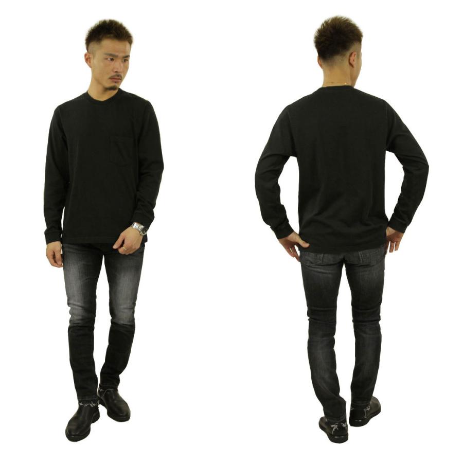 ヌーディージーンズ Tシャツ メンズ 正規販売店 Nudie Jeans 長袖Tシャツ ロンT ポケT RUDI HEAVY POCKET LONG SLEEVE TEE BLACK B01 131713｜mixon｜11