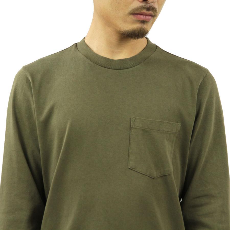 ヌーディージーンズ ロンT メンズ 正規販売店 Nudie Jeans 長袖Tシャツ ポケT 無地 RUDI HEAVY POCKET LONG SLEEVE TEE ARMY G06 131713｜mixon｜06