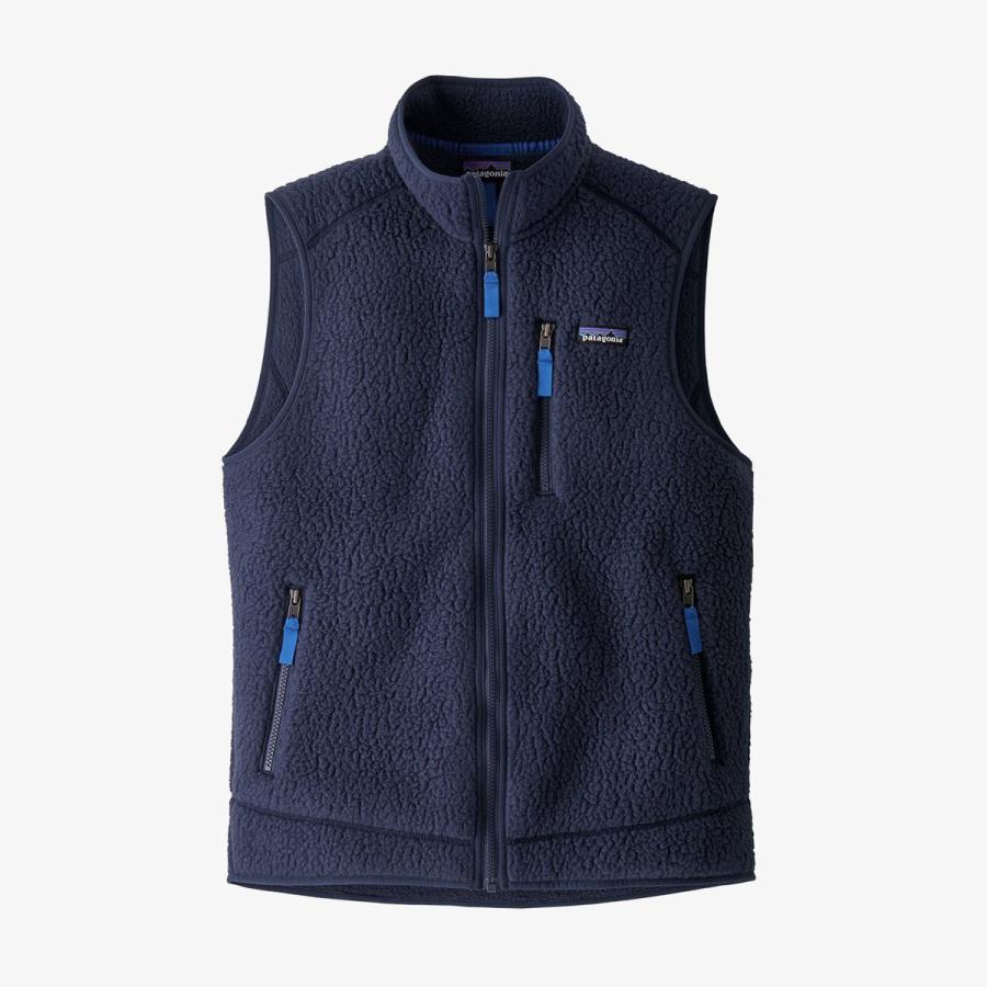 パタゴニア ベスト メンズ 正規品 patagonia ボアベスト アウター MEN'S RETRO PILE FLEECE VEST NEW NAVY 22821｜mixon｜05