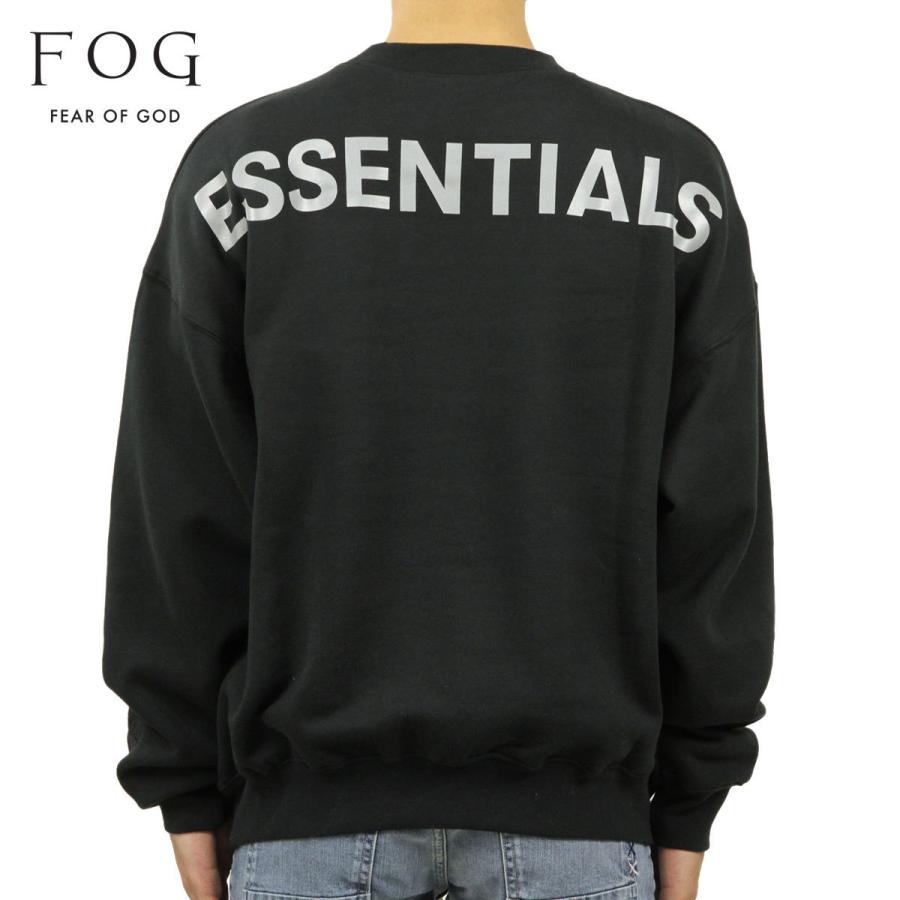 フィアオブゴッド fog essentials スウェット メンズ 正規品 FEAR OF GOD エッセンシャルズ バックプリント FOG - FEAR OF GOD ESSENTIALS 3M CREW SWEAT FLEECE SHIRTS BLACK クリスマス プレゼント ラッピング FEAR OF GOD（フィアオブゴッド） fog essentials スウェット メンズ