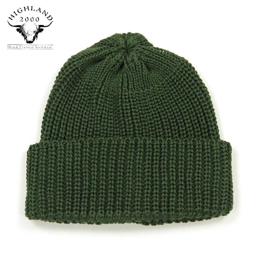 ハイランド2000 ニットキャップ メンズ レディース 正規販売店 HIGHLAND2000 ワッチキャップ ニット帽 HC SHORT WATCH CAP COTTON HL2104 MOSS | HIGHLAND 2000