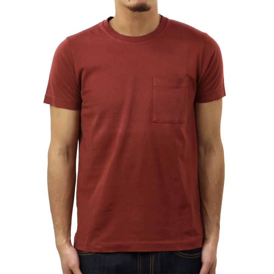 ヌーディージーンズ メンズ 半袖Tシャツ 正規販売店 Nudie Jeans クルーネック ポケT ROY CREW NECK ONE POCKET TEE BRICK 父の日 プレゼント ラッピング | Nudie Jeans | 01