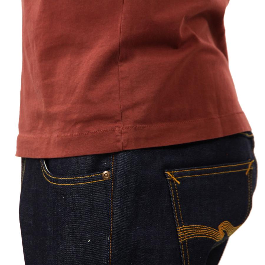 ヌーディージーンズ メンズ 半袖Tシャツ 正規販売店 Nudie Jeans クルーネック ポケT ROY CREW NECK ONE POCKET TEE BRICK 父の日 プレゼント ラッピング | Nudie Jeans | 06