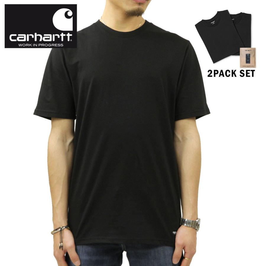 カーハート Tシャツ メンズ 正規販売店 CARHARTT WIP 半袖Tシャツ 2枚組 クルーネック STANDARD CREW NECK T-SHIRT 2 PACK BLACK + BLACK I029370 933XX | Carhartt