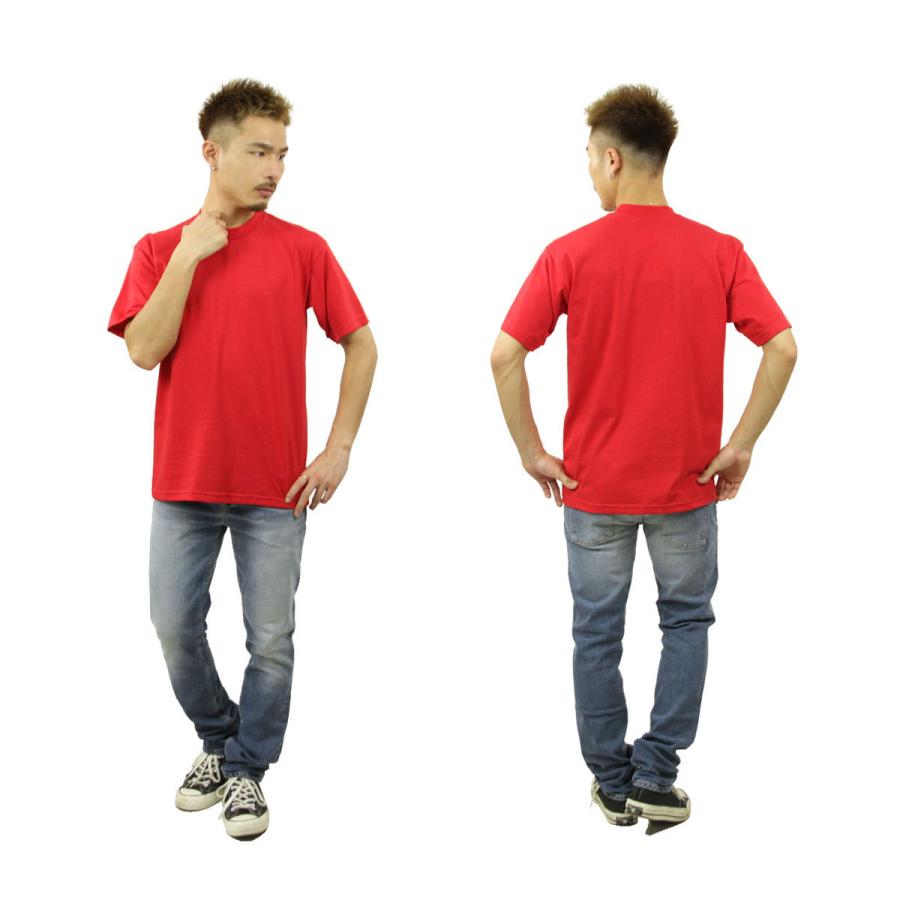 プロクラブ Tシャツ メンズ 正規品 PROCLUB 半袖Tシャツ クルーネックTシャツ HEAVY WEIGHT COTTON SHORT SLEEVE CREW NECK T-SHIRT RED #101 大きいサイズ｜mixon｜11