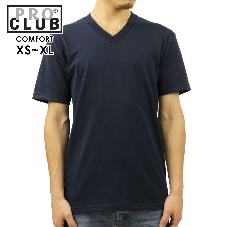 プロクラブ Tシャツ メンズ 正規品 PROCLUB 半袖Tシャツ VネックTシャツ COMFORT SHORT SLEEVE V-NECK TEE NAVY #106 大きいサイズ｜mixon