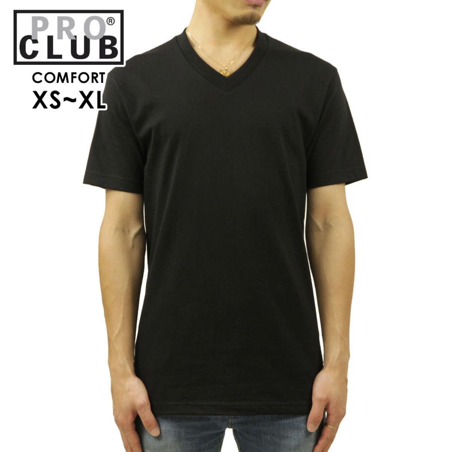 プロクラブ Tシャツ メンズ 正規品 PROCLUB 半袖Tシャツ VネックTシャツ COMFORT SHORT SLEEVE V-NECK TEE BLACK #106 大きいサイズ | 