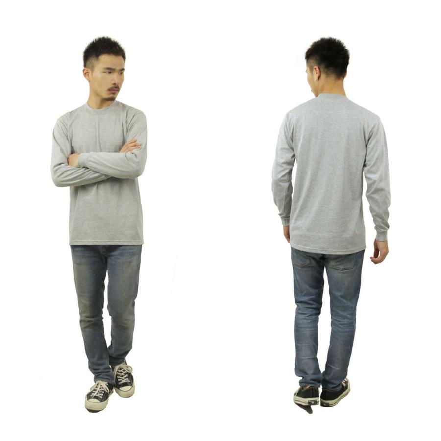 プロクラブ ロンT メンズ 正規品 PROCLUB 長袖Tシャツ クルーネック長袖Tシャツ HEAVY WEIGHT COTTON CREW NECK T-SHIRT HEATHER GREY #114 大きいサイズ | PRO CLUB | 10