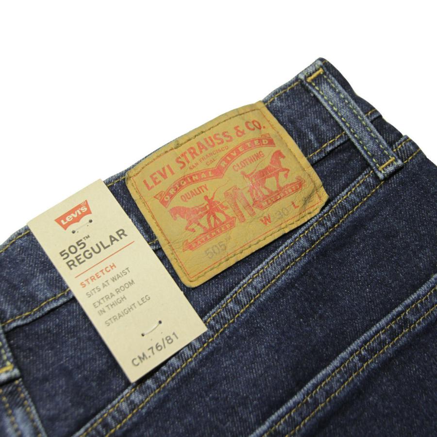 リーバイス 505 メンズ 正規品 LEVI'S ジーンズ レギュラーフィット ストレート ストレッチ デニム ダーク カラー LEVIS 505 REGULAR FIT DENIM 00505-2219 | Levi's | 09