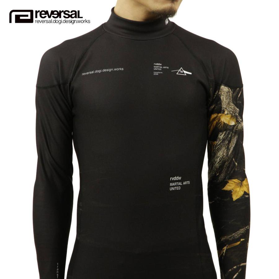 リバーサル ラッシュガード メンズ 正規販売店 REVERSAL rvddw 長袖ラッシュガード BOTANICAL CAMO HIGH NECK WARM RASH GUARD rv21aw601 BLACK｜mixon