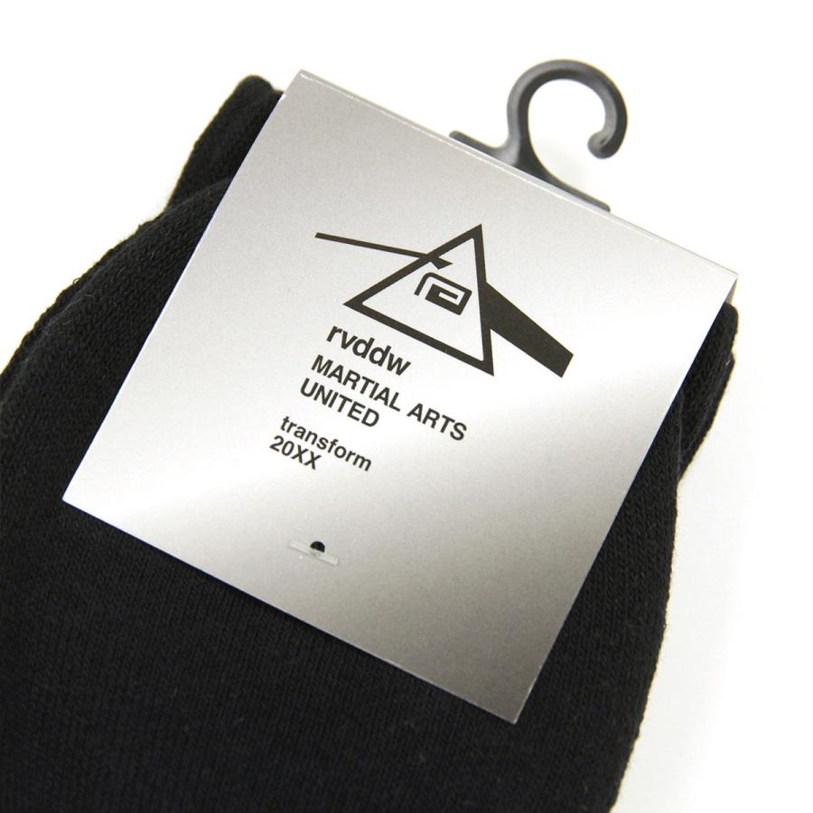 リバーサル 靴下 メンズ 正規販売店 REVERSAL rvddw クルー丈ソックス REFLECTOR LOGO MIDDLE SOCKS rv21aw705 BLACK｜mixon｜07