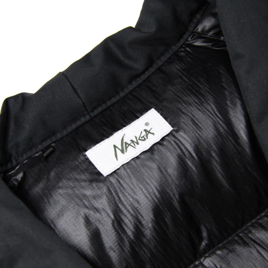 ナンガ ダウン メンズ レディース 正規販売店 NANGA アウター ダウンハンテン 半纏 COTTON PEACH DOWN HANTEN ND2441-1A500-A BLACK | NANGA | 09