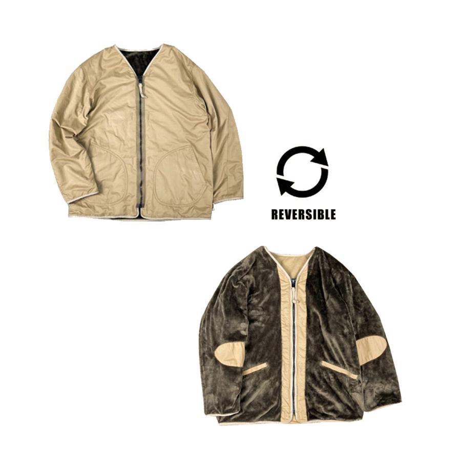 ユニフォーム アウトドア スタンダード アウター メンズ 正規販売店 UNFRM OUTDOOR STANDARD リバーシブル ノーカラージャケット PEACH WEATHER 1A-8143-BE1 | UNFRM OUTDOOR STANDARD | 04