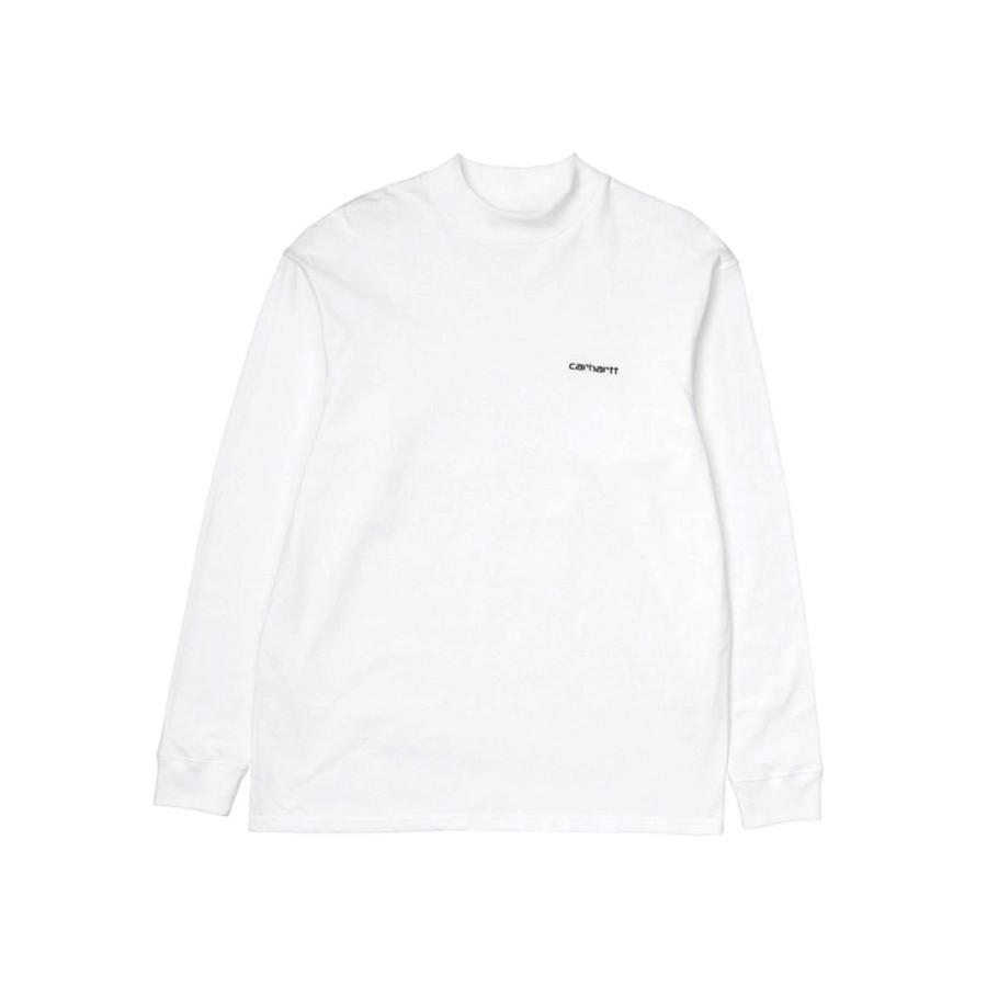 カーハート ロンT メンズ 正規品 CARHARTT WIP 長袖Tシャツ モックネックTシャツ L/S MOCKNECK SCRIPT EMBROIDERY T-SHIRT WHITE / BLACK I029591 00A｜mixon｜05