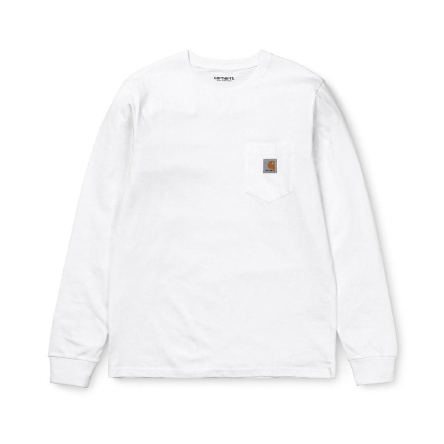 【ボーナスストア 誰でも+5% 4/22 0:00〜4/23 23:59】 カーハート ロンT メンズ 正規品 CARHARTT WIP 長袖Tシャツ ポケT L/S POCKET T-SHIRT WHITE I022094 | Carhartt | 04