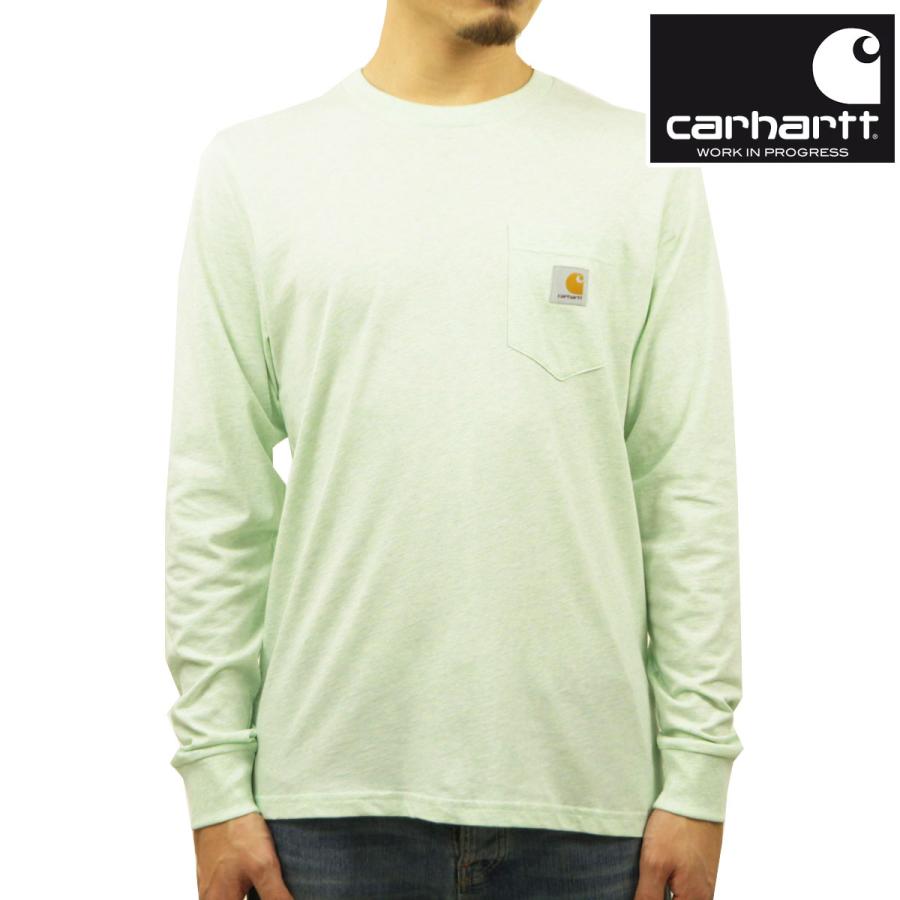 カーハート ロンT メンズ 正規品 CARHARTT WIP 長袖Tシャツ ポケットTシャツ ポケT クルーネック L/S POCKET T-SHIRT PALE SPEARMINT HEATHER I022094 0TVX | Carhartt
