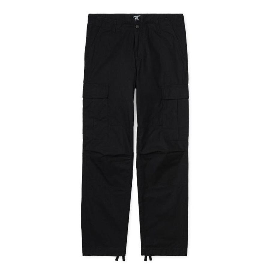 【ボーナスストア 誰でも+5% 5/1 0:00〜5/1 23:59】 カーハート ボトムス メンズ 正規品 CARHARTT WIP カーゴパンツ REGULAR CARGO PANT RINSED BLACK I015｜mixon｜05