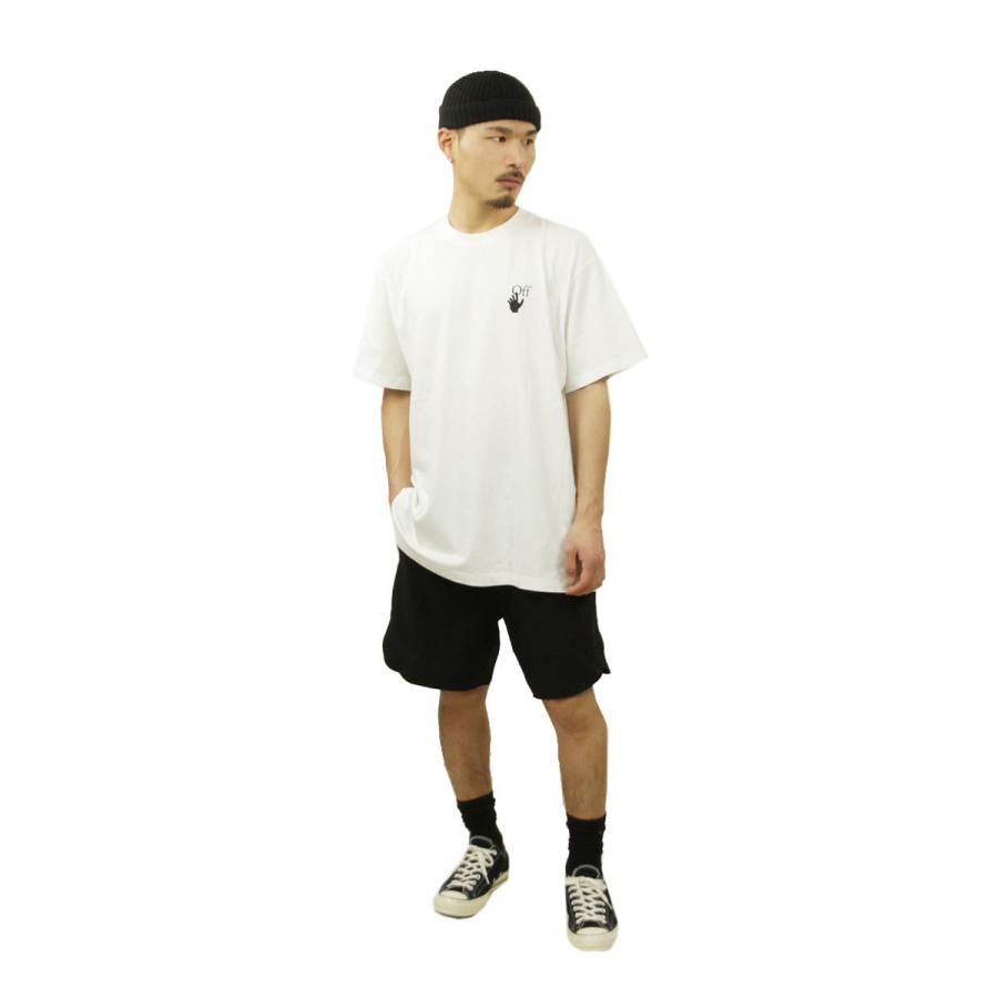 OFF-WHITE バックプリント クロスアロー 半袖Tシャツ 黒 オフホワイト Tシャツ メンズ 正規品 OFF-WHITE 半袖Tシャツ
