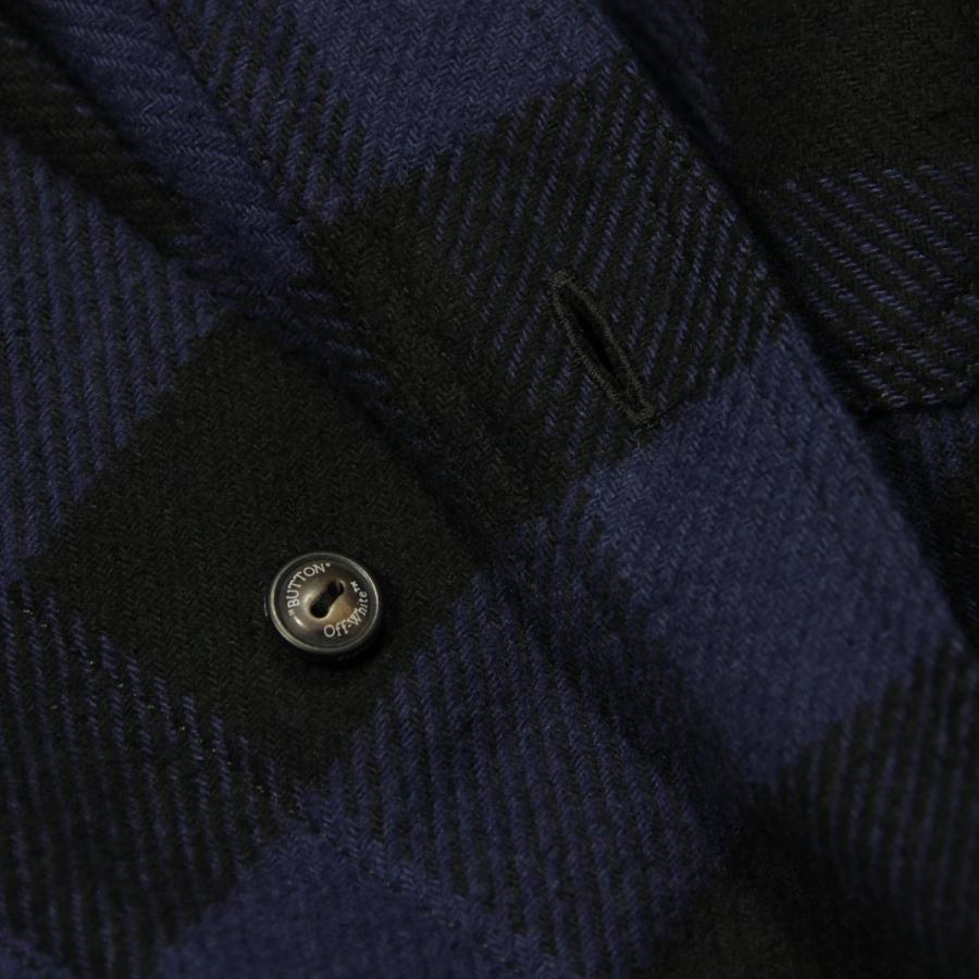 オフホワイト シャツ メンズ 正規品 OFF-WHITE 長袖シャツ フランネル