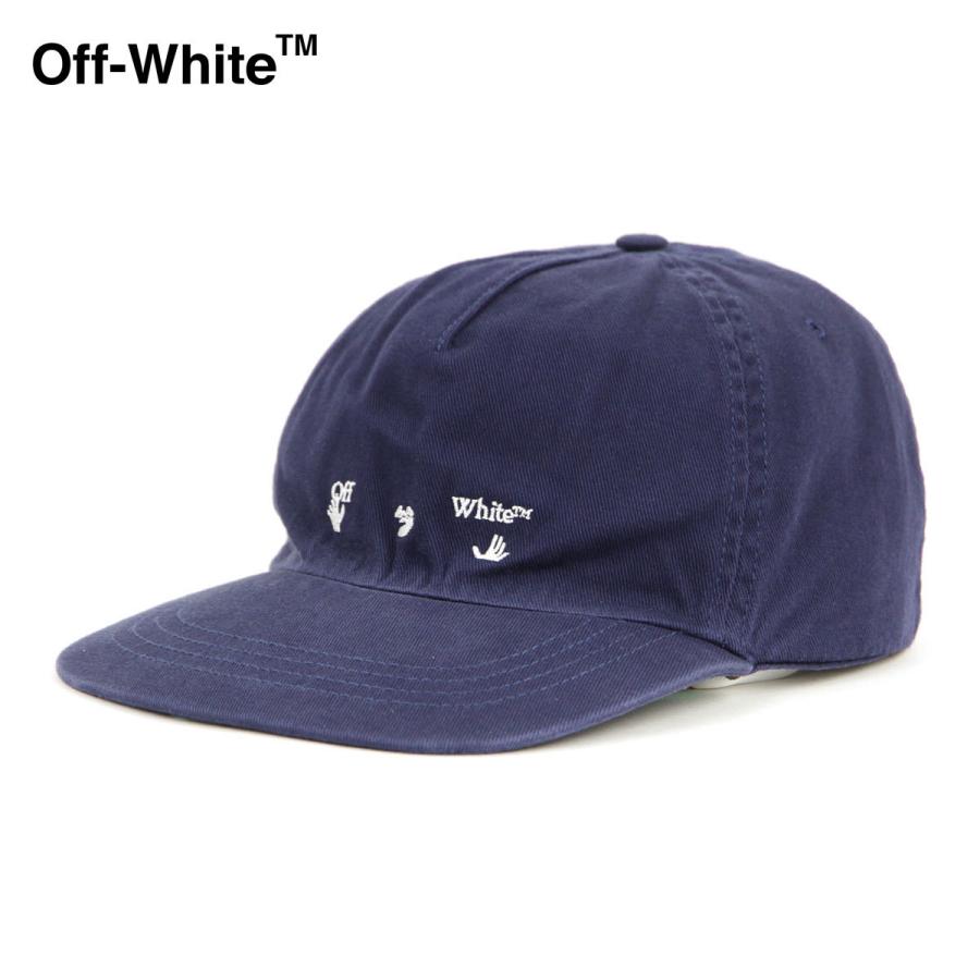 オフホワイト キャップ メンズ レディース 正規品 OFF-WHITE 帽子 ロゴキャップ OW LOGO BASEBALL CAP DEEP BLUE WHITE OMLB022F21FAB0034501｜mixon