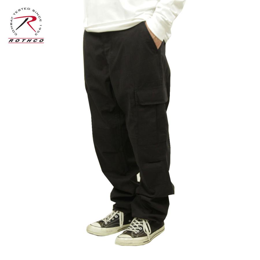ロスコ カーゴパンツ メンズ 正規品 ROTHCO ボトムス ミリタリーパンツ ROTHCO RIP-STOP BDU CARGO PANTS BLACK 5923 | ROTHCO