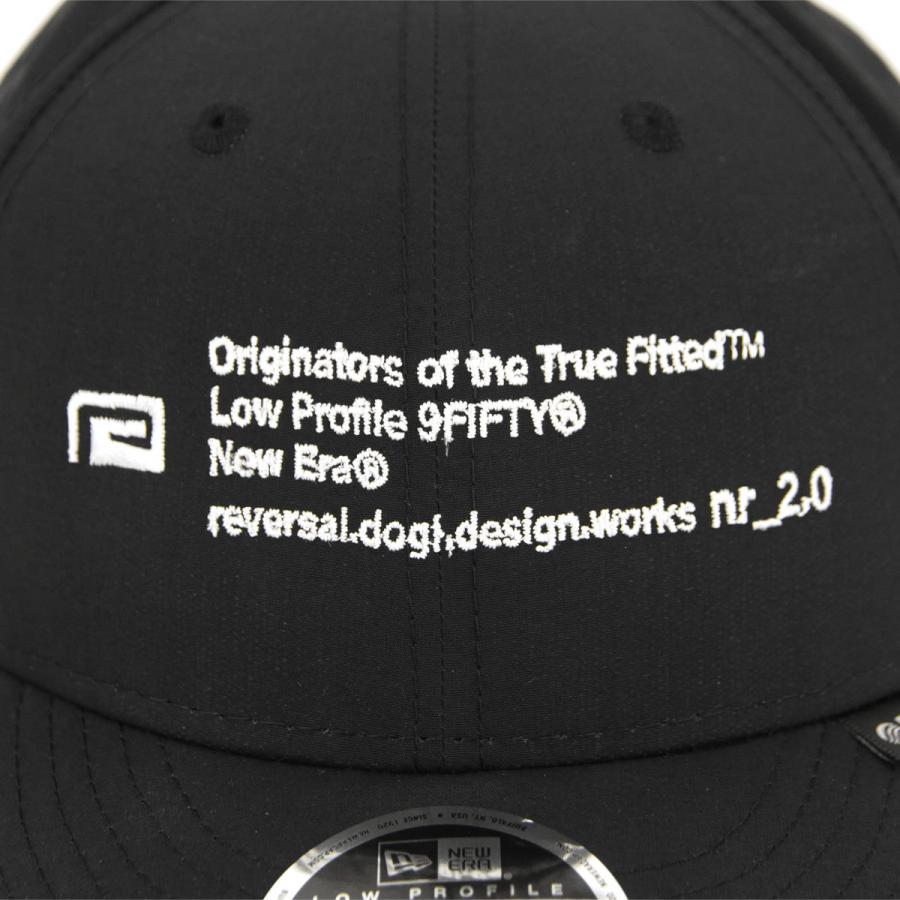 リバーサル キャップ メンズ レディース 正規販売店 REVERSAL rvddw 帽子 ニューエラコラボキャップ nr_2.0／LOW PROFILE 9FIFTY PERTEX rvner027 BLACK | reversal | 04