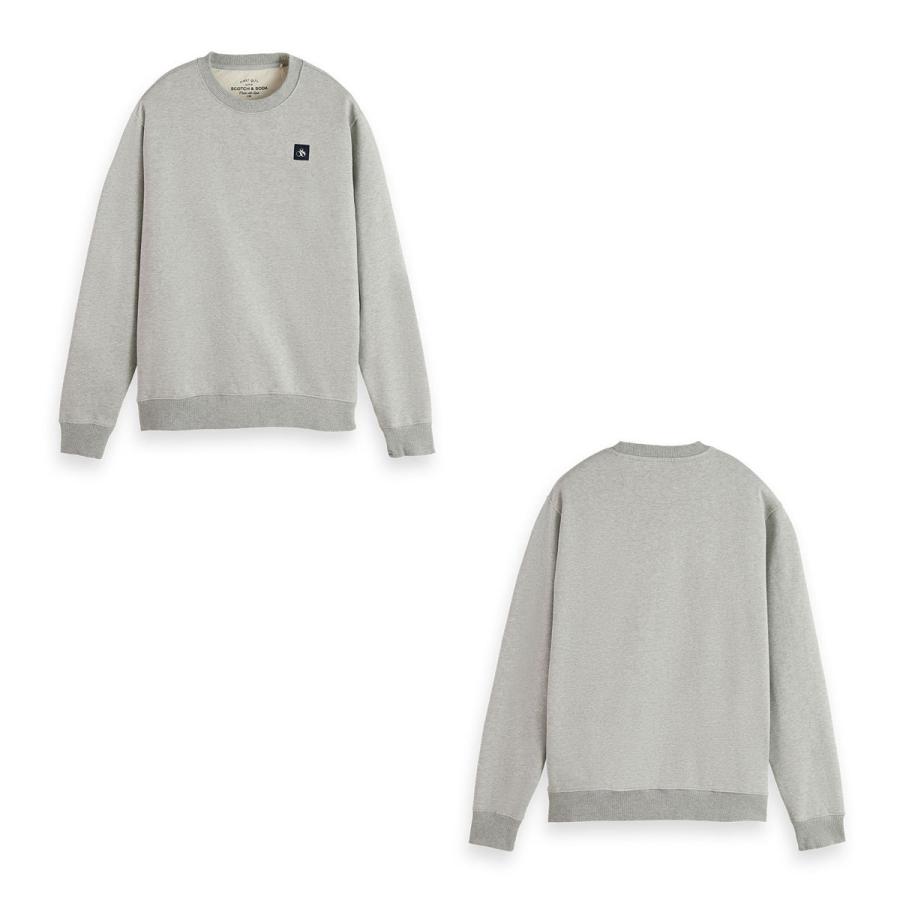 スコッチアンドソーダ スウェット メンズ 正規販売店 SCOTCH＆SODA トレーナー BASIC SIGNATURE ORGANIC COTTON FLEECE 165318 0606 53850 03 GREYMLG | SCOTCH＆SODA | 04