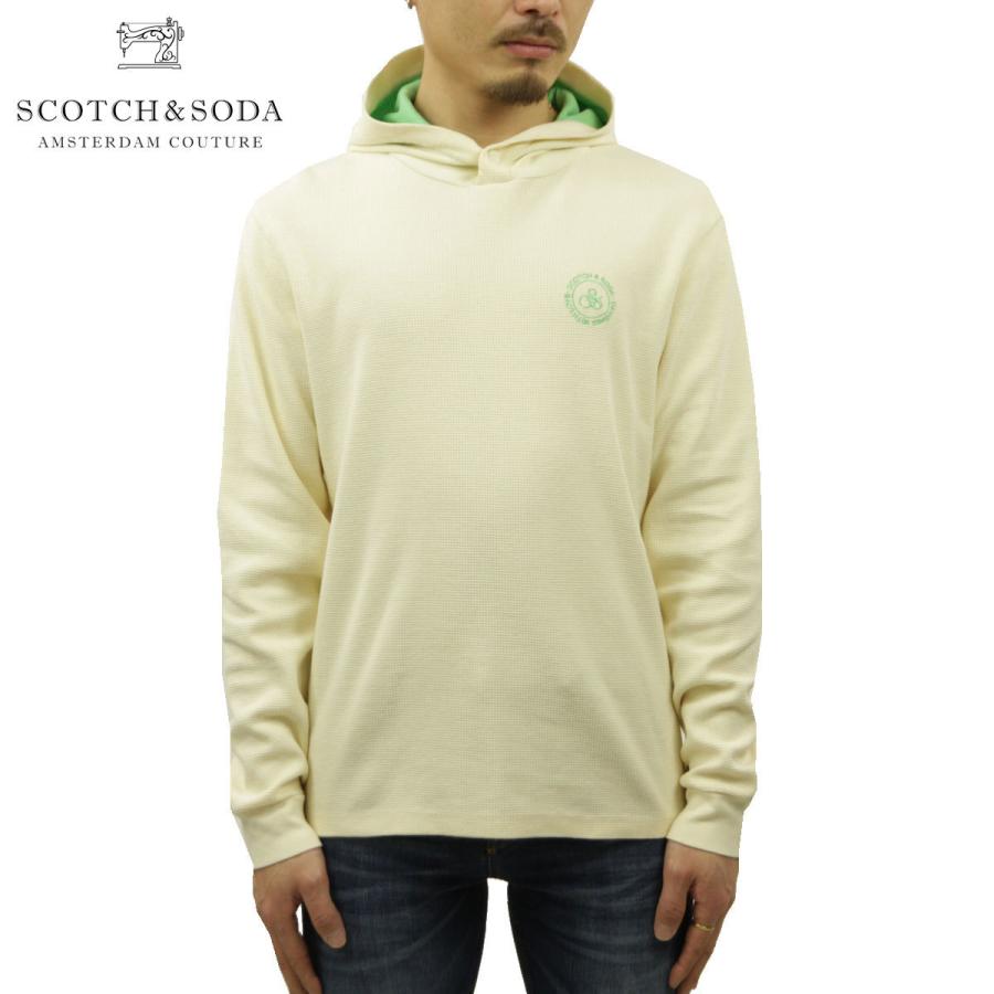 スコッチアンドソーダ パーカー メンズ 正規販売店 SCOTCH＆SODA プルオーバーパーカー サーマル ワッフル LONG  クリスマス プレゼント ラッピング SCOTCH＆SODA（スコッチアンドソーダ） 5%OFFセール 【販売期間 12/31