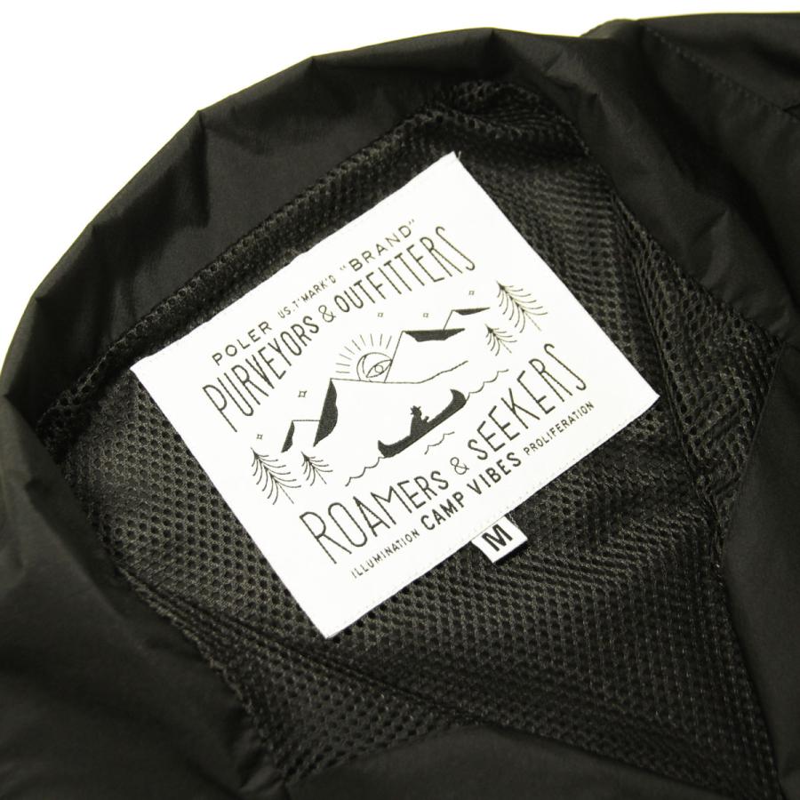 ポーラー ジャケット メンズ 正規販売店 POLER コーチジャケット SPROUTS COACHES JACKET 221APM6201 BLACK | POLeR | 08