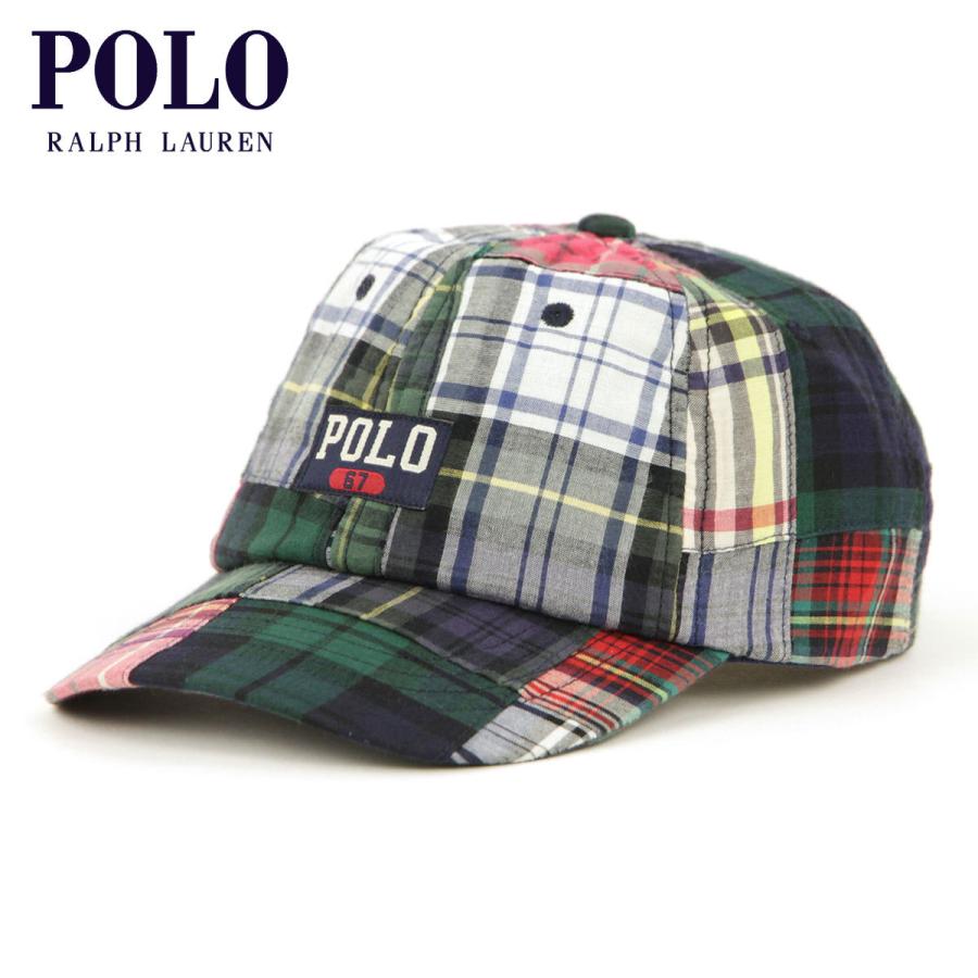 希少 USA製 ポロ ラルフローレン パッチワーク キャップ POLO 90s POLO RALPH LAUREN（ポロ・ラルフローレン） ポロ ラルフローレン 帽子