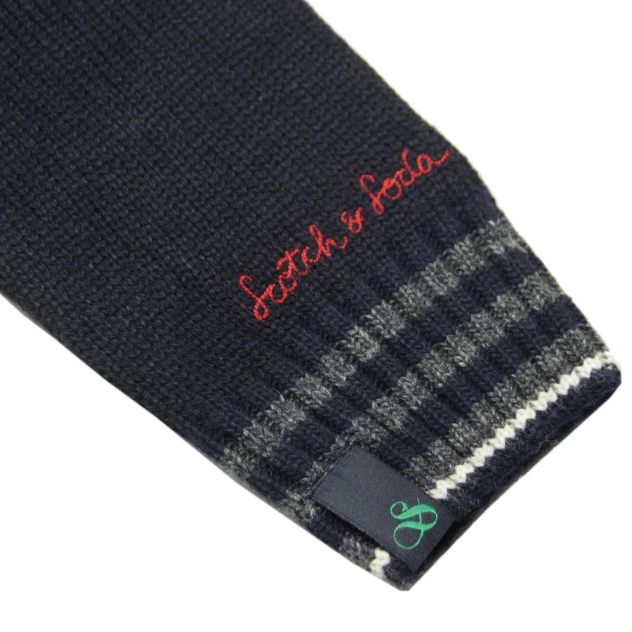 スコッチアンドソーダ セーター メンズ 正規販売店 SCOTCH&SODA ニット プルオーバーセーター WOOL-BLEND TWISTED COLLAR  父の日 プレゼント ラッピングの画像