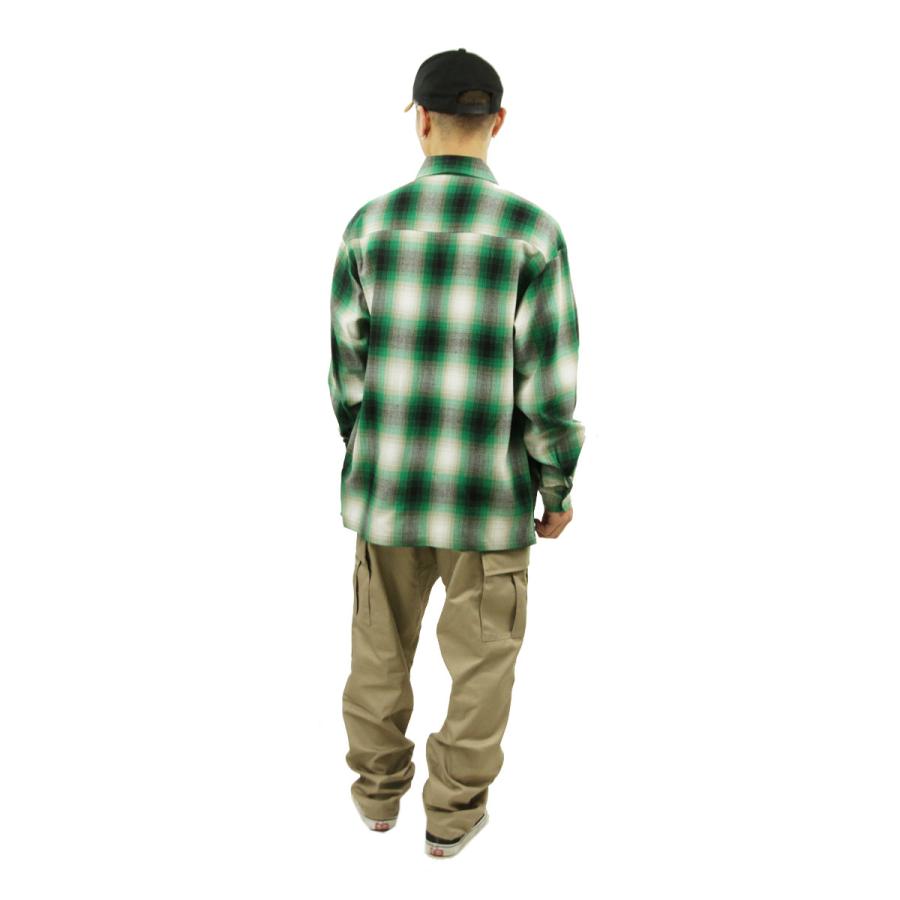 キャルトップ 長袖シャツ メンズ 正規品 CALTOP ACRYLIC OMBRE CHECK LONG SLEEVE SHIRTS カルトップ チェックシャツ ネルシャツ 2000LS GREEN / WHITE |  | 10