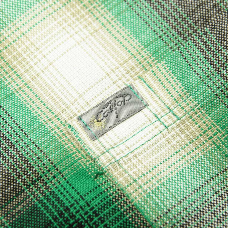 キャルトップ 長袖シャツ メンズ 正規品 CALTOP ACRYLIC OMBRE CHECK LONG SLEEVE SHIRTS カルトップ チェックシャツ ネルシャツ 2000LS GREEN / WHITE |  | 06