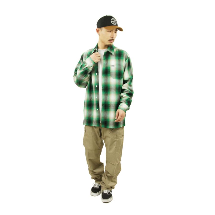 キャルトップ 長袖シャツ メンズ 正規品 CALTOP ACRYLIC OMBRE CHECK LONG SLEEVE SHIRTS カルトップ チェックシャツ ネルシャツ 2000LS GREEN / WHITE |  | 09