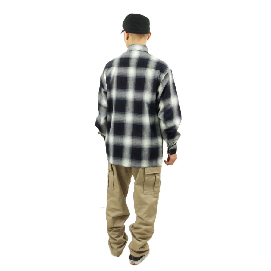 キャルトップ 長袖シャツ メンズ 正規品 CALTOP ACRYLIC OMBRE CHECK LONG SLEEVE SHIRTS 長袖 チェックシャツ ネルシャツ 2000LS NAVY / IVORY |  | 10