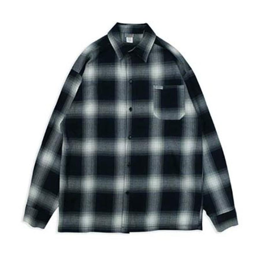 キャルトップ 長袖シャツ メンズ 正規品 CALTOP ACRYLIC OMBRE CHECK LONG SLEEVE SHIRTS 長袖 チェックシャツ ネルシャツ 2000LS NAVY / IVORY |  | 04