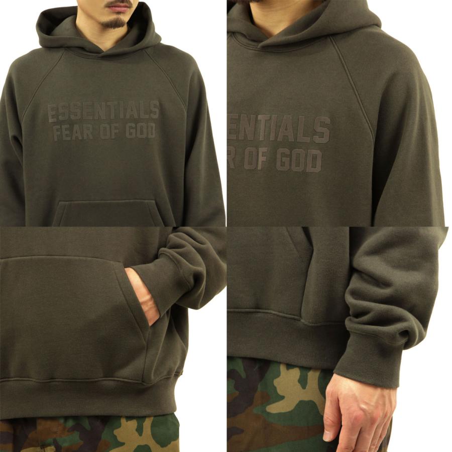フィアオブゴッド fog essentials パーカー メンズ 正規品 FEAR OF GOD トップス ロゴ プルオーバー フーディー ESSENTIALS FEAR OF GOD HOODIE OFF BLACK | FEAR OF GOD | 05