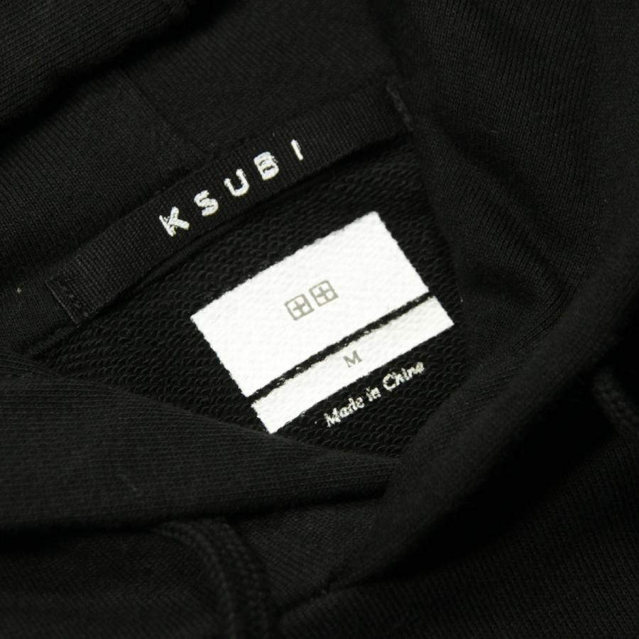 スビ メンズ パーカー 正規販売店 KSUBI バックプリント プルオーバー フーディー 4 X 4 BIGGIE HOODIE JET BLACK 500 クリスマス プレゼント ラッピング | Ksubi | 09