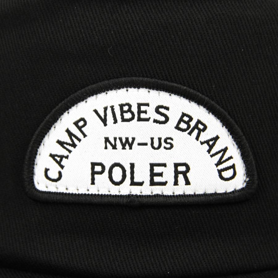 ポーラー メンズ レディース キャップ 正規販売店 POLER 帽子 VIBES PATCH HAT ACU7008 BLACK | POLeR | 04