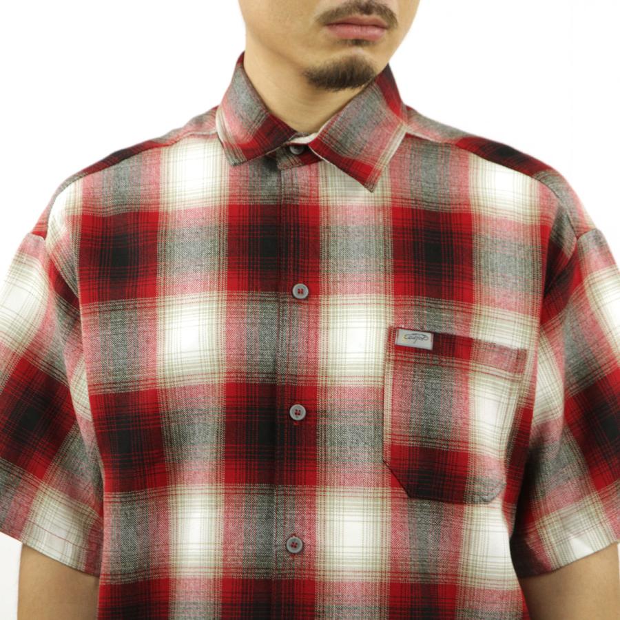 【ボーナスストア 誰でも+5% 8/7 0:00〜8/9 23:59】 キャルトップ メンズ 半袖シャツ 正規品 CALTOP CALTOP ACRYLIC OMBRE CHECK SHORT SLEEVE SHIRTS RED/0 |  | 05