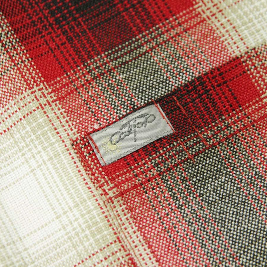 【ボーナスストア 誰でも+5% 8/7 0:00〜8/9 23:59】 キャルトップ メンズ 半袖シャツ 正規品 CALTOP CALTOP ACRYLIC OMBRE CHECK SHORT SLEEVE SHIRTS RED/0 |  | 07
