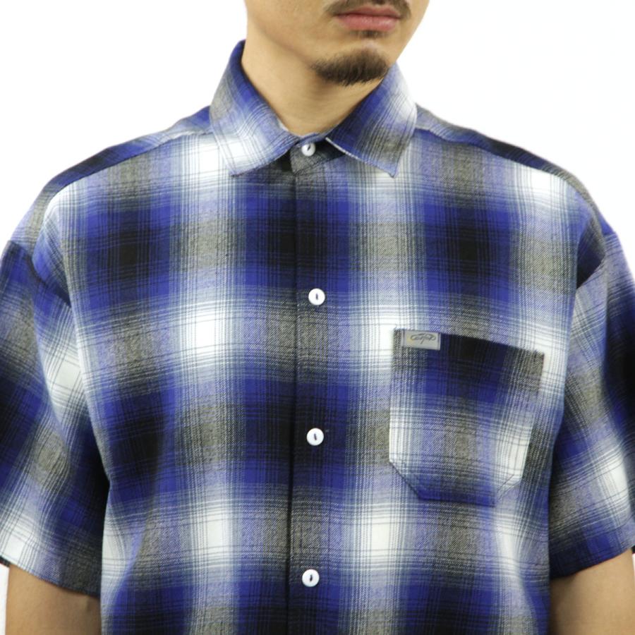 【ボーナスストア 誰でも+5% 5/17 0:00〜5/17 23:59】 キャルトップ メンズ 半袖シャツ 正規品 CALTOP CALTOP ACRYLIC OMBRE CHECK SHORT SLEEVE SHIRTS RO |  | 05