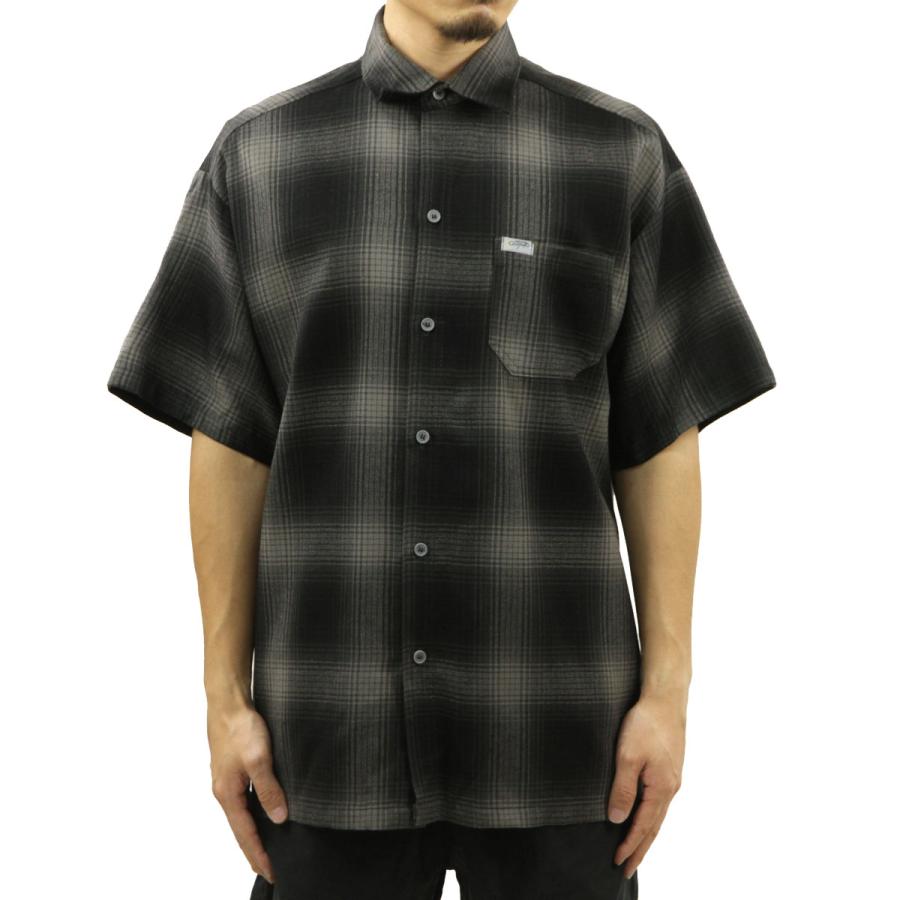 【ボーナスストア 誰でも+5% 8/7 0:00〜8/9 23:59】 キャルトップ メンズ 半袖シャツ 正規品 CALTOP CALTOP ACRYLIC OMBRE CHECK SHORT SLEEVE SHIRTS BLAC0 |  | 01