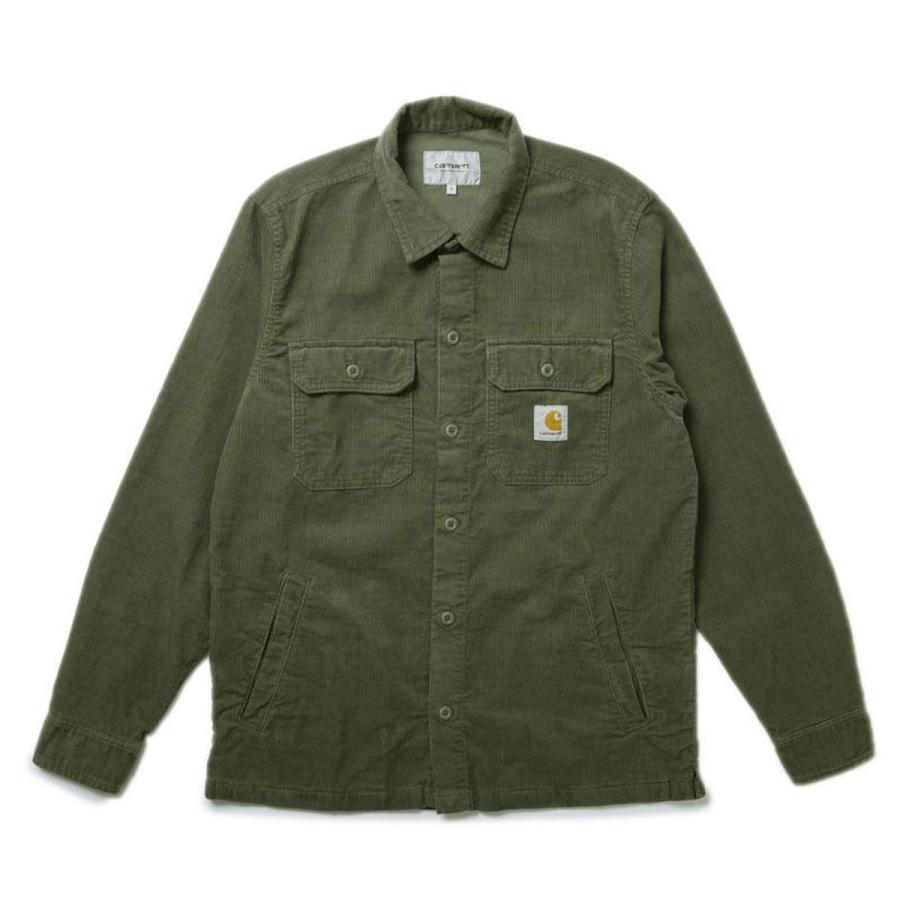 Carhartt ダークグリーン ボタン付きジャケット Carhartt（カーハート） メンズ シャツジャケット 正規品 CARHARTT