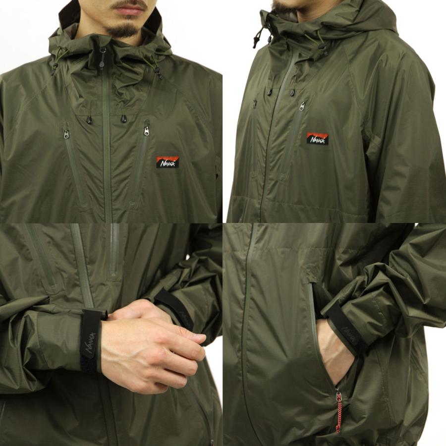 ナンガ メンズ シェルパーカー 正規販売店 NANGA オーロラ アウター AURORA TEX 2.5LAYER TREK SHELL PARKA NS2411-1E017-A / NW2241-1D508 KHA KHAKI | NANGA | 05